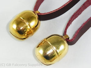 Acorn Bells, Gold Plated for Falconry with free Bewits