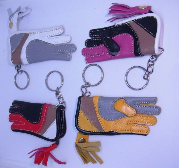 Falconry glove Keyring. Leather .Great detail  including  tassels