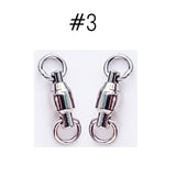 2 * Ball bearing swivels, stainless steel, Sampo style for falconry