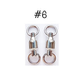 2 * Ball bearing swivels, stainless steel, Sampo style for falconry