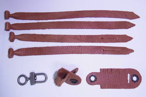 Falconry Aylmeri anklet, jesses and Swivel combination set