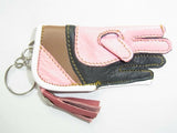 Falconry glove Keyring. Leather .Great detail  including  tassels