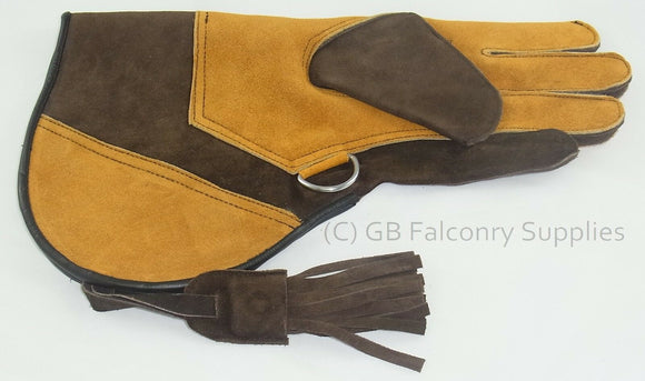 Suede Leather Falconry Glove X Large Double skin Velvet