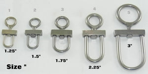 D Type Falconry Swivels all sizes (100% Stainless steel)