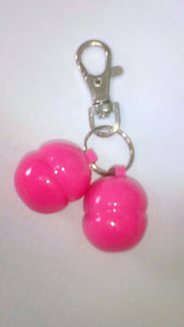 Pink Quality Lahore Bells for Dogs (A Pair with Lobster Clasp & split ring)