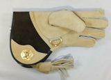 Falconry Suede Double skinned glove fleece lined (Short Cuff 11") S,M & L