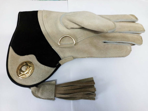 Falconry Suede Double skinned glove fur lined.LADIES SIZES  Small, medium, large