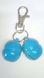 Blue Quality Lahore Bells for Dogs (A Pair with Lobster Clasp & split ring)