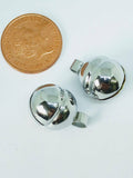 Cat and Kitten nickel Lahore Bells (UK Seller) (Pair with a cable tie)