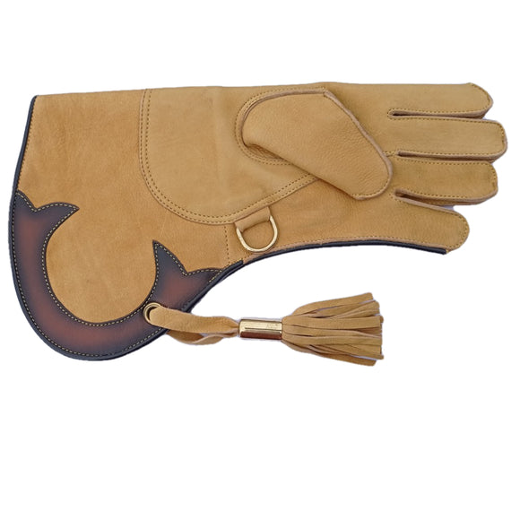 Discounted Falconry Glove adults size small top quality double skin nubuck leather gloves