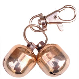 Dog Bells, Exquisite Seamless Acorn Bells (pair) with lobster clasp and split ring