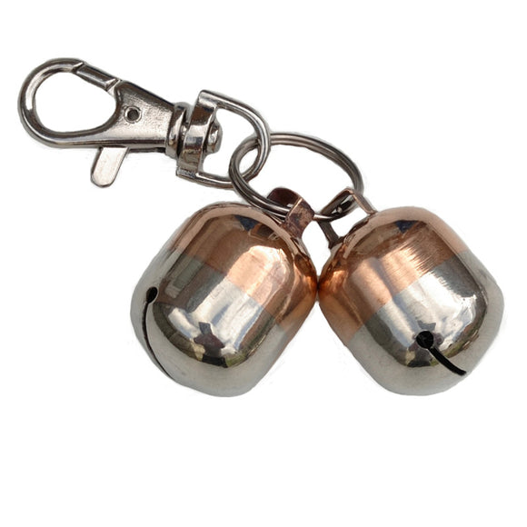 Dog Bells, Exquisite Seamless Acorn Bells (pair) with lobster clasp and split ring