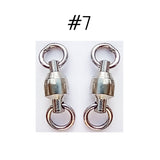 2 * Ball bearing swivels, stainless steel, Sampo style for falconry