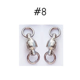 2 * Ball bearing swivels, stainless steel, Sampo style for falconry