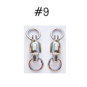 2 * Ball bearing swivels, stainless steel, Sampo style for falconry